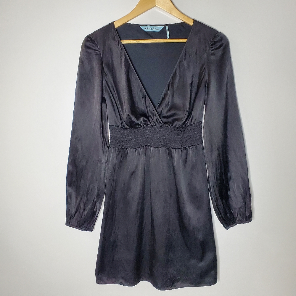 100% Silk mini dress black long sleeve Dress In Great used condition